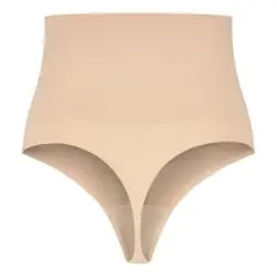 Bye-bra - faja sin costuras estilo tanga beige talla m