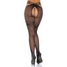 Panty de microrred abierto Leg Avenue Kym, de espaldas con la abertura trasera