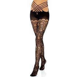 Leg avenue wrap around crothless tights one size - 2
