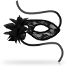 Ohmama masks antifaz con encajes y flor color negro - 2