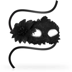 Ohmama - masks antizaz estilo veneciano flor lateral - negra Ohmama - masks antizaz estilo veneciano flor lateral - negra