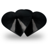 Coquette chic desire cubre pezones corazones color negros - 4