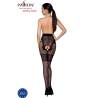 Medias Passion Tiopen 013 20/40 den en negro, modelo de espaldas