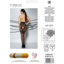 Passion - tiopen 013 medias negro 1/2 20/40 den