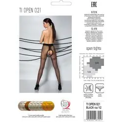Passion - tiopen 021 medias negro 3/4 20 den