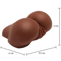 Big ass act masturbador realista con vibrador brown - - 6