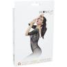 Bodystocking de manga francesa Moonlight modelo 5, caja blanca con la modelo de espaldas