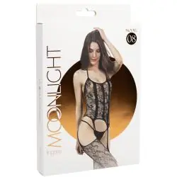 Moonlight - modelo 8 bodystocking negro talla única