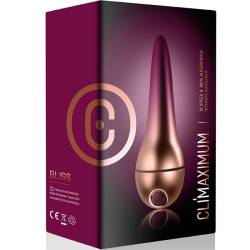 Climaximum Bliss minimasajeador en forma de gota, con su caja