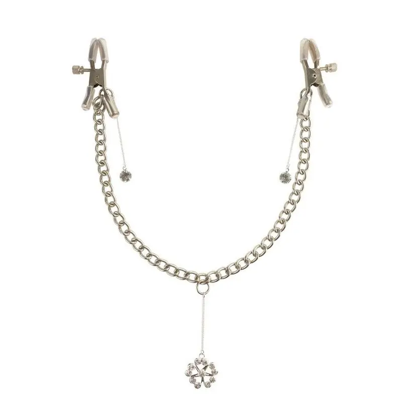 Fetish fantasy series - pinzas con cadena para pezones trébol Fetish fantasy series - pinzas con cadena para pezones trébol