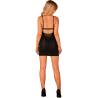 Chemise negra Obsessive Maderris, cuerpo entero de espaldas