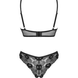 Conjunto de encaje Obsessive Serena Love, parte trasera del sujetador y braguita