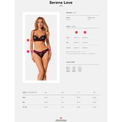 Conjunto de encaje Obsessive Serena Love, tabla de tallas