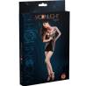 Minivestido de tiras negro Moonlight modelo 19, caja con la modelo