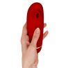 Womanizer Premium 2 burdeos sujeto en vertical