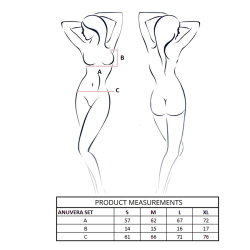Passion - anuvera set sujetador + tanga blanco l/xl