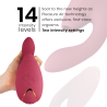 Womanizer DUO 2 burdeos en la mano: 14 niveles de intensidad