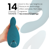 Womanizer DUO 2 azul petróleo en la mano: 14 niveles de intensidad