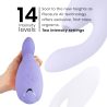 Womanizer DUO 2 lila en la mano: 14 niveles de intensidad