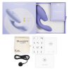Womanizer DUO 2 lila con su caja, bolsa de algodón, cable de carga y guías