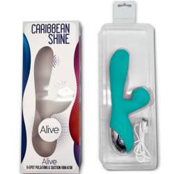 Alive - caribbean shine vibrador & ondas estimuladoras azul - - 4