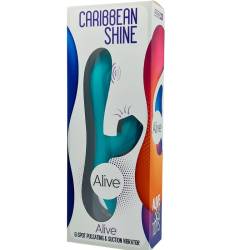 Alive - caribbean shine vibrador & ondas estimuladoras azul - - 5