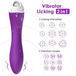 Armony - fairyland estimulador con lengua clitoris & vibrador violeta - - 2
