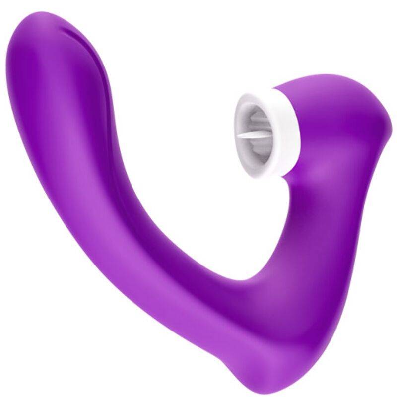 Armony - secretkiss estimulador con lengua clitoris & vibrador curvo violeta - - 1