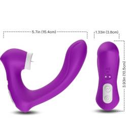 Armony - secretkiss estimulador con lengua clitoris & vibrador curvo violeta - - 3