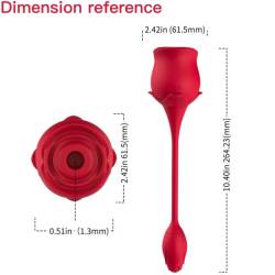 Armony - rosa ondas estimuladoras de clítoris & vibrador 10 modos rojo - - 4