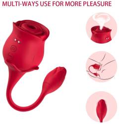 Armony - rosa ondas estimuladoras de clítoris & vibrador 10 modos rojo - - 5
