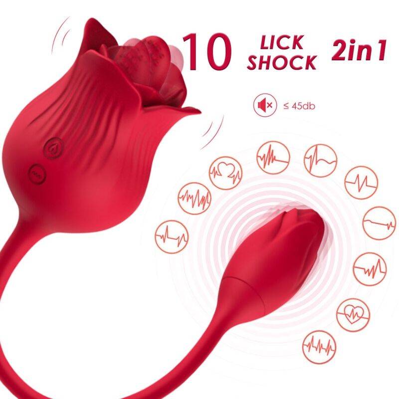 Armony - rosa vibrador estimulador clítoris con cola 10 modos rojo - - 1