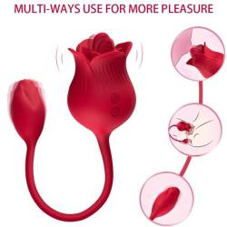Armony - rosa vibrador estimulador clítoris con cola 10 modos rojo - - 2