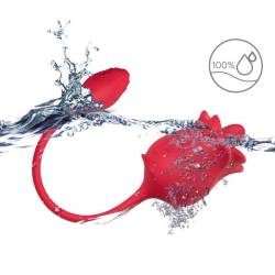 Armony - rosa 2 en 1 estimulador ondas estimuladoras & vibrador 10 modos con cola rojo - - 3