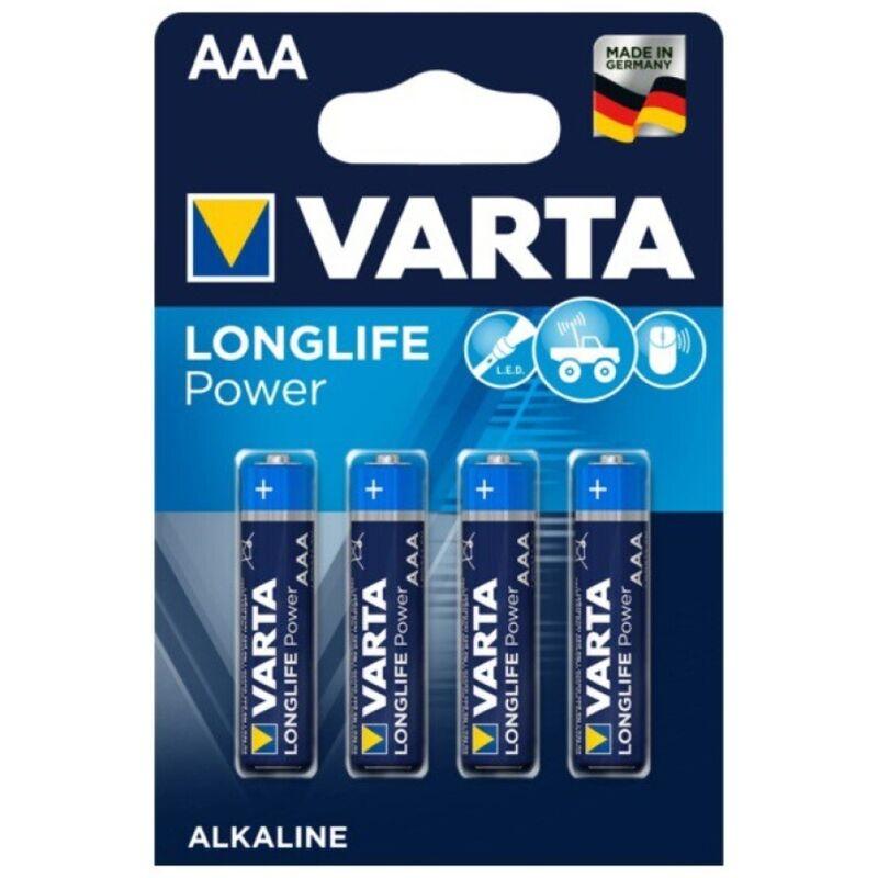 Varta longlife power pila alcalina aaa lr03 blister*4