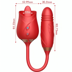 Armony - delight flower vibrador & thrusting con lengua rojo - 2