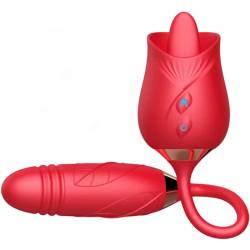 Armony - delight flower vibrador & thrusting con lengua rojo - 3