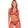 Passion - belissana set sujetador + tanga burdeos l/xl - 1