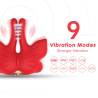 Armony - pinzas para pezones magnética con vibración forma mariposa rojo - 5