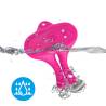 Armony - pinzas para pezones magnética con vibración forma conejo rosa - 4