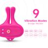 Armony - pinzas para pezones magnética con vibración forma conejo rosa - 6