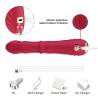 Armony vibrador punto A rojo con el cable de carga y los cargadores compatibles