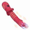Dildo vibrador Armony punto A rojo con ilustración del movimiento