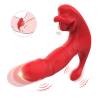 Armony vibrador panty rojo con ilustración del movimiento