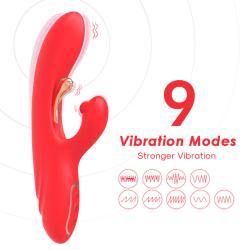 Armony - vibrador estimulador punto g y clítoris con lengua oscilante rojo