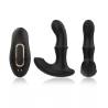 Armony vibrador prostático negro, varias vistas con la base de carga