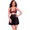 Chilirose - babydoll negro/rojo - 1