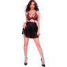 Chilirose - babydoll negro/rojo - 3