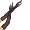 Leg avenue - guantes de rejilla largos de ópera negro - 1