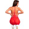 Chemise roja Santas Candy con espalda abierta